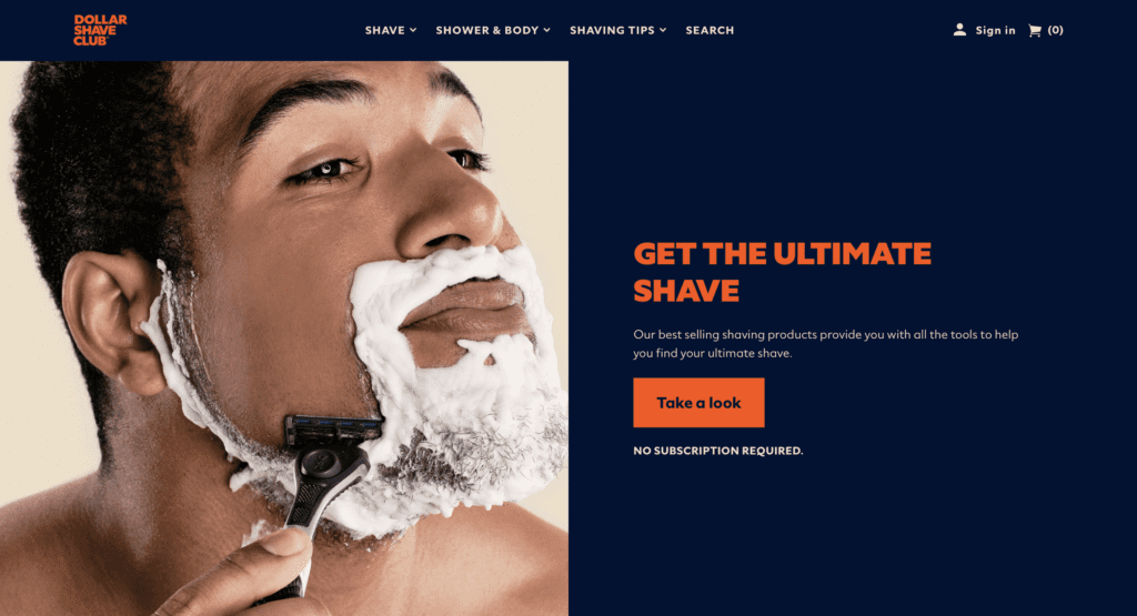 Dollar Shave Club, example of winning content marketing strategy for startups